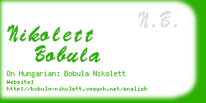 nikolett bobula business card